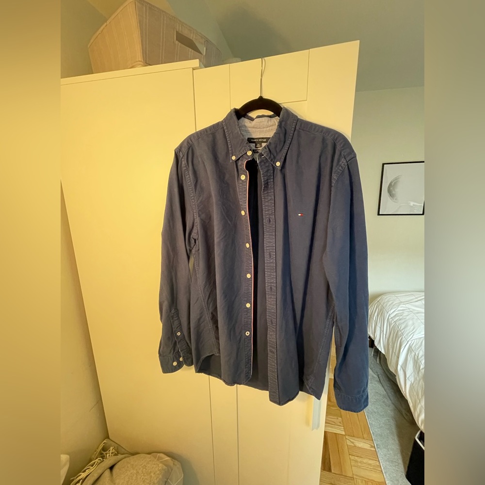 Navy Button Down